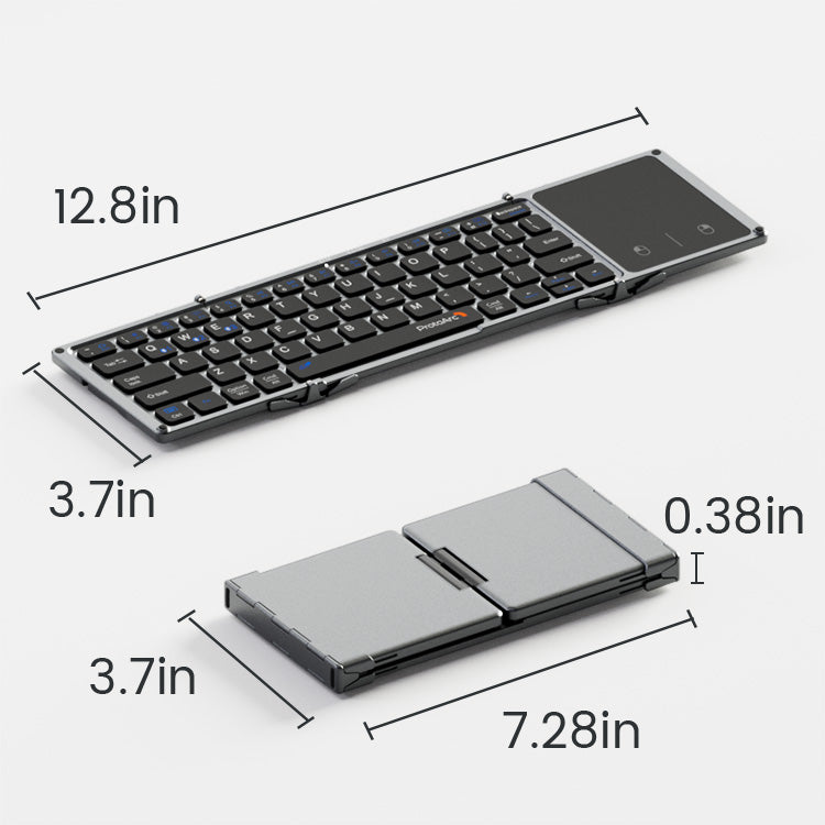 XK02 Foldable Bluetooth Keyboard with Touchpad
