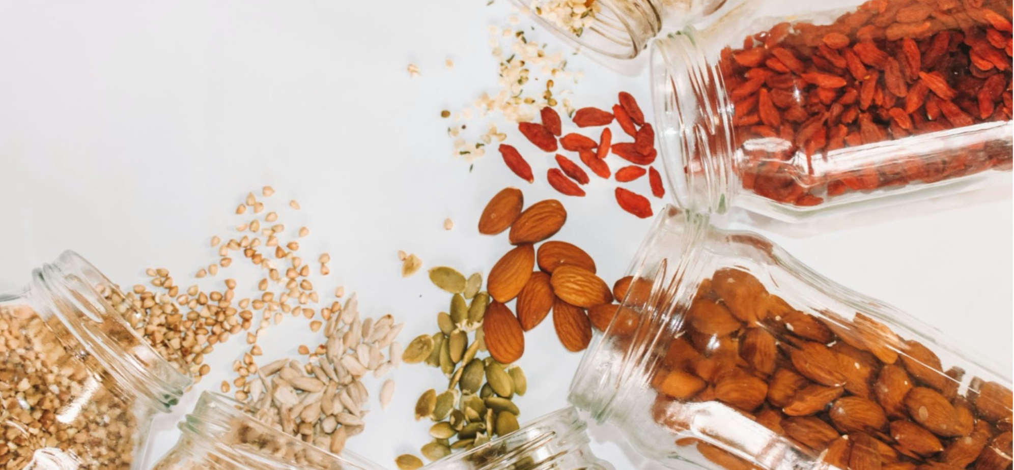 Superfoods, including nuts and seeds for health at Christmas