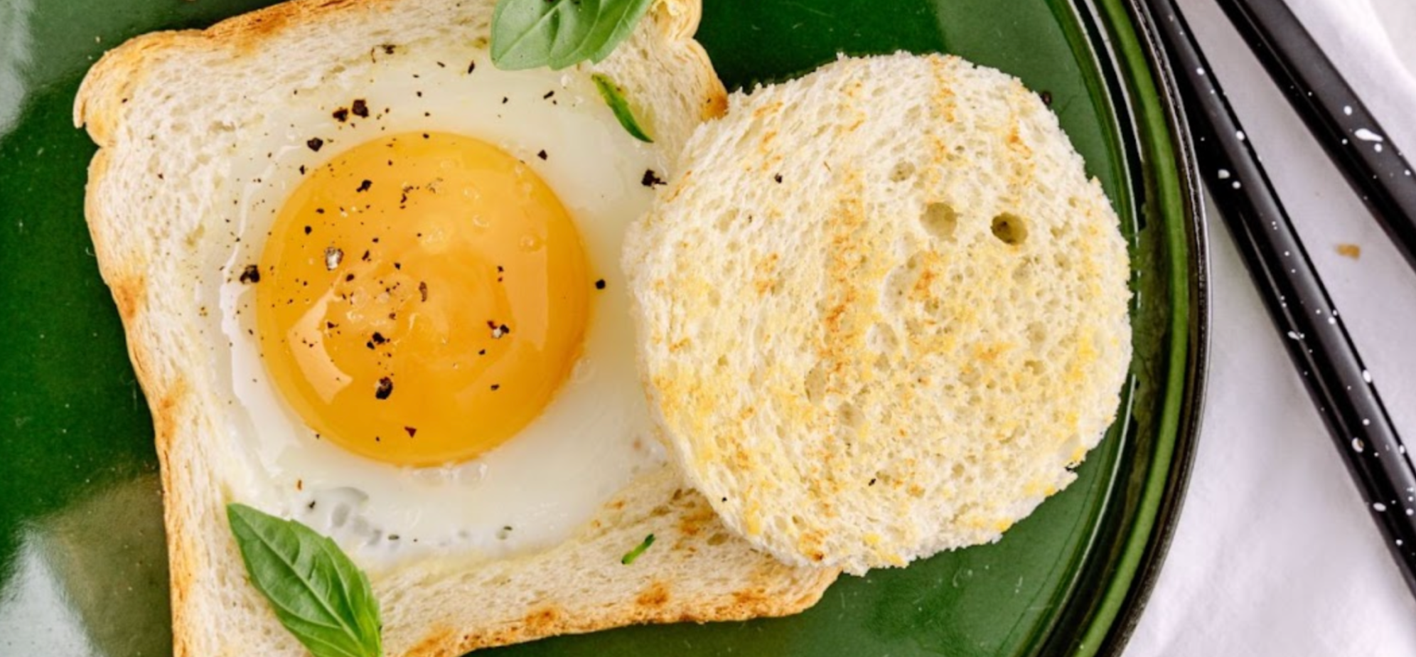 Egg yolk on bread