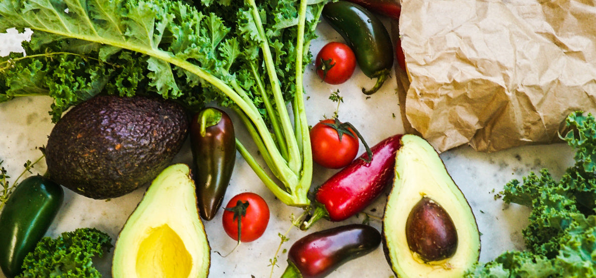 Kale, avocado, strawberries, tomatoes and chillies rich in amino acids.