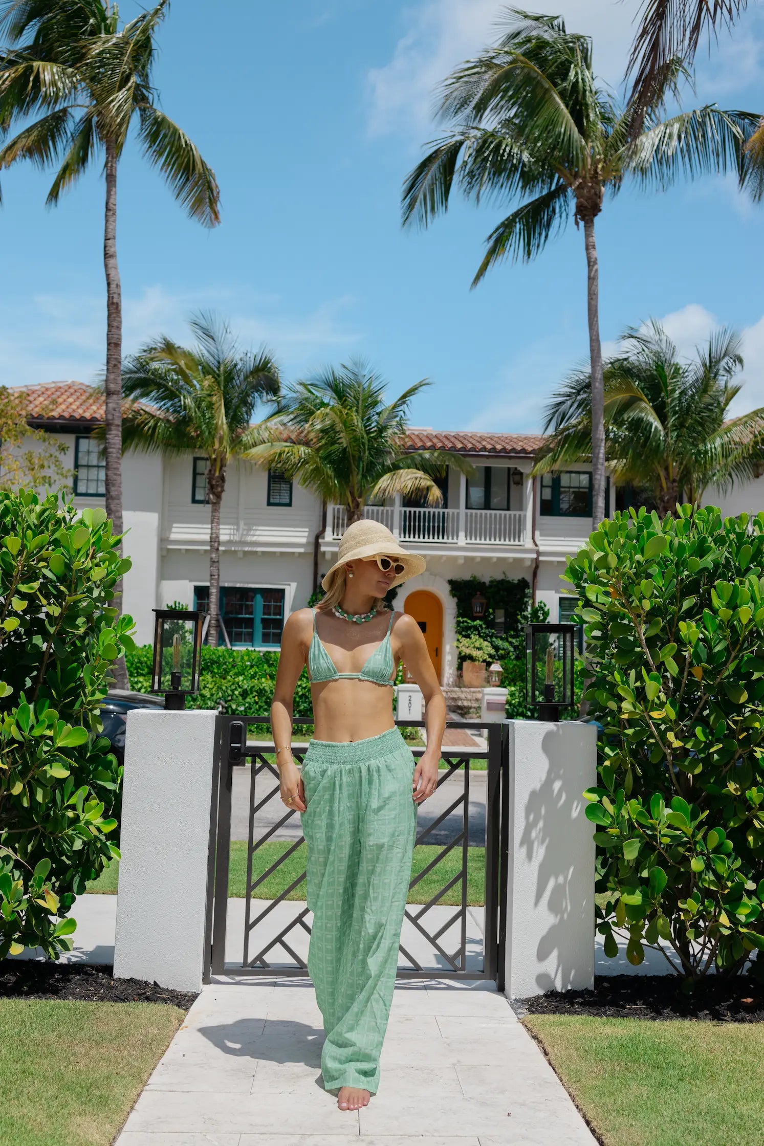 The Ricki Pants - Green Palm