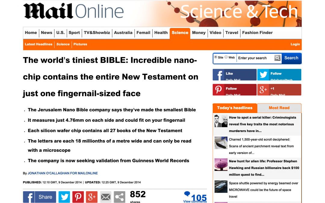 Mail Online: Die kleinste BIBEL der Welt…