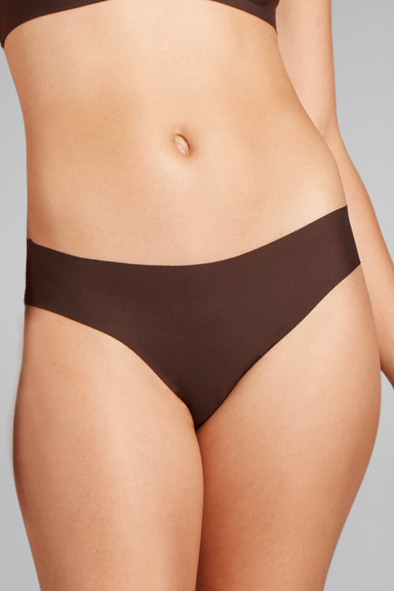 Microfiber panties with lace maple-colored - Invisible Lace