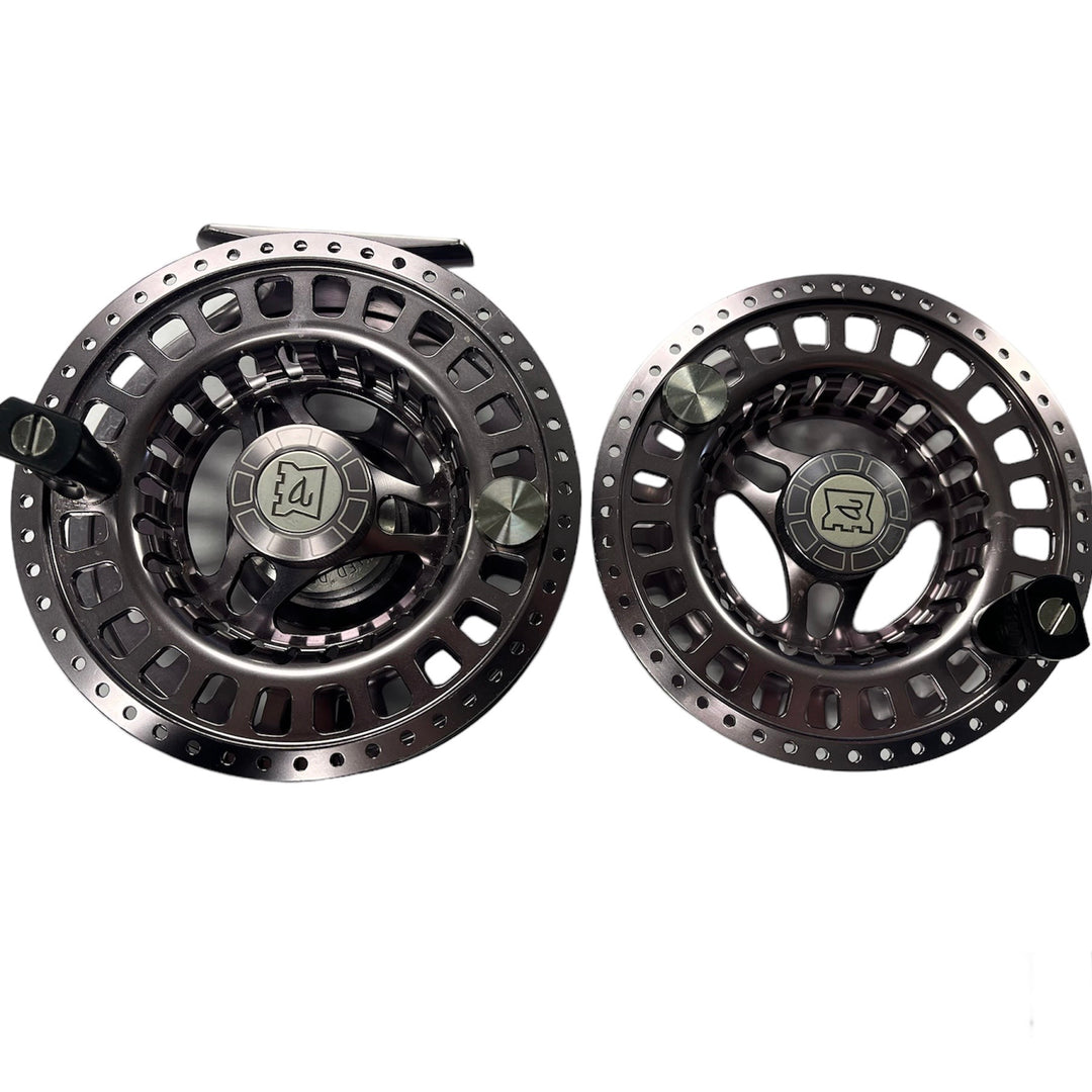  Metal Fly Fishing Reel, 2 Color 7/8 3 Bearings Center Brake  System Oxidation Treatment Fishing Run Fly Reel for Lake : Sports & Outdoors
