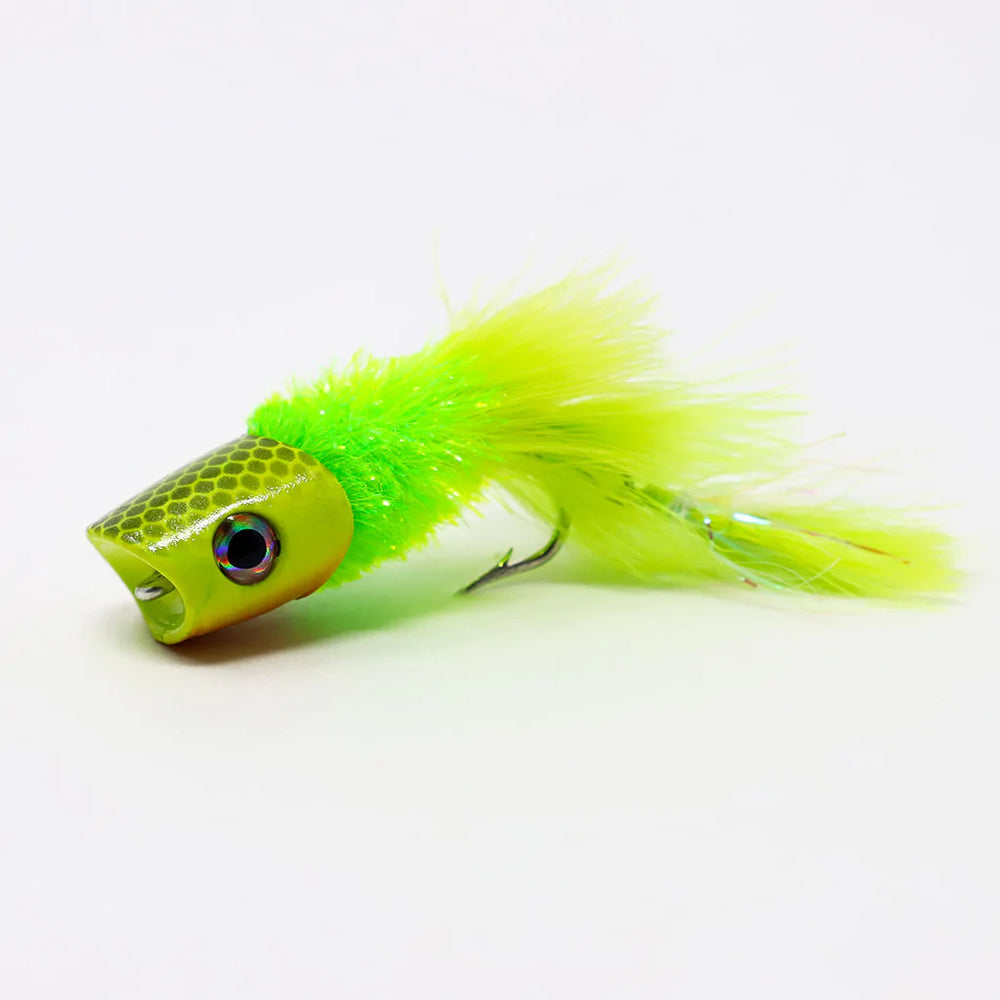 Double Barrel Bass Bug Popper Black