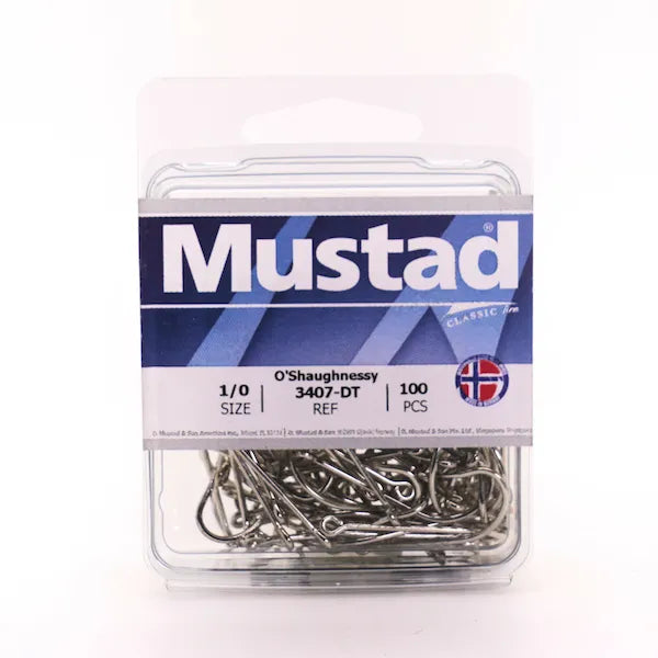Mustad 3408-B O'Shaugnessy Hooks [100/pack]