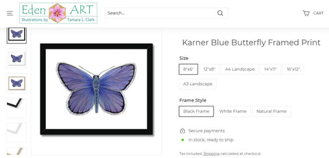Shop Karner Blue Butterfly products by Tamara Clark