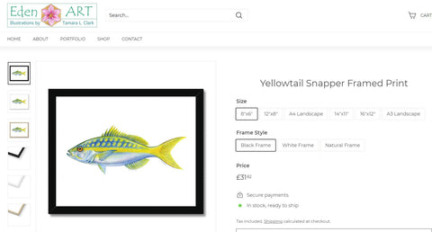 Go to Shop page for Yellow Snapper illustration by Tamara Clark
