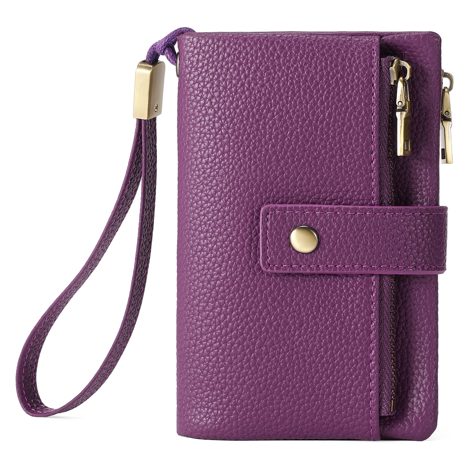 SENDEFN Small Womens Wallet Leather Bifold Card Holder RFID Blocking with Zipper Coin Pocket