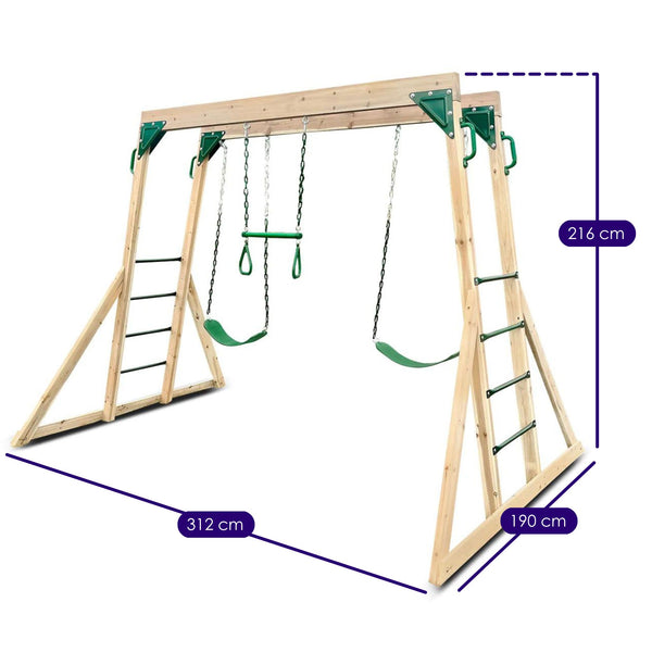 Flying Squirrel Monkey Bars And Swing Set Measurements