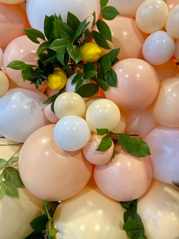 Cluster of balloons with lemons