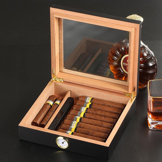 XIFEI Cigar Humidor with Front Digital Hygrometer - The Humidor Depot