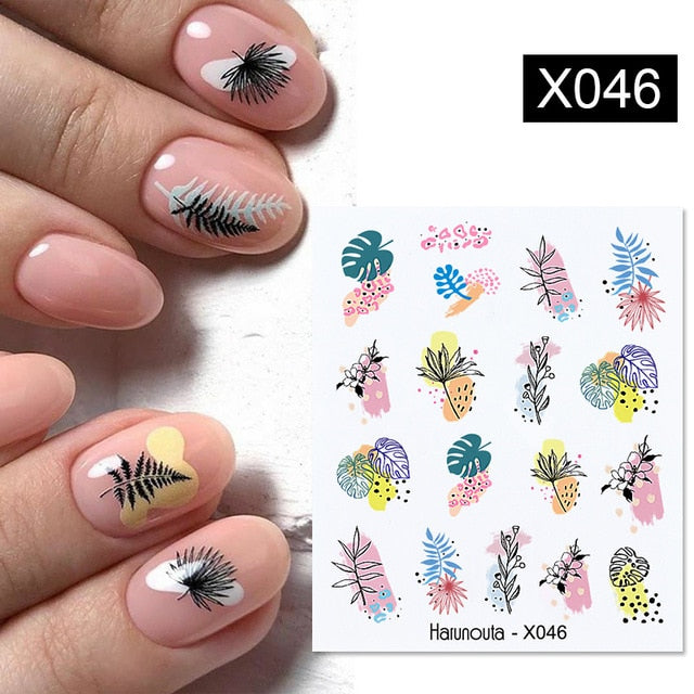 1Pc Spring Water Nail Decal And Sticker Flower - ladieskits