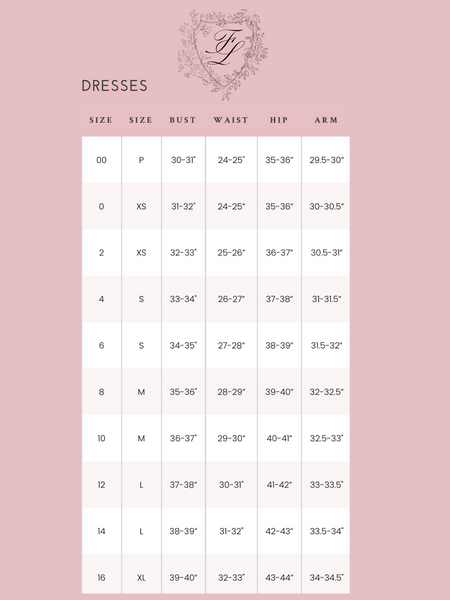 Women's Dress Size Guide