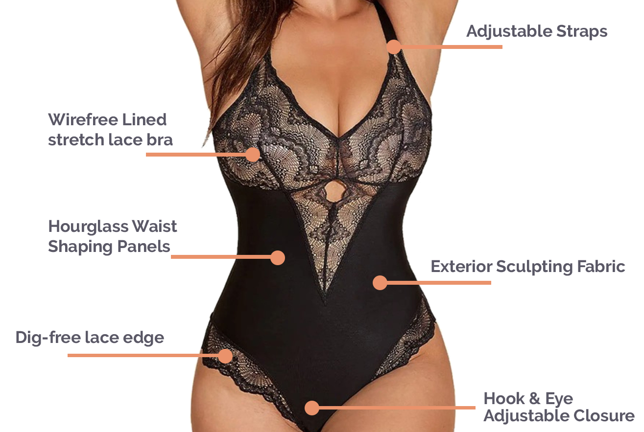 Sculpting Lace Shapewear Bodysuit – Volussa®