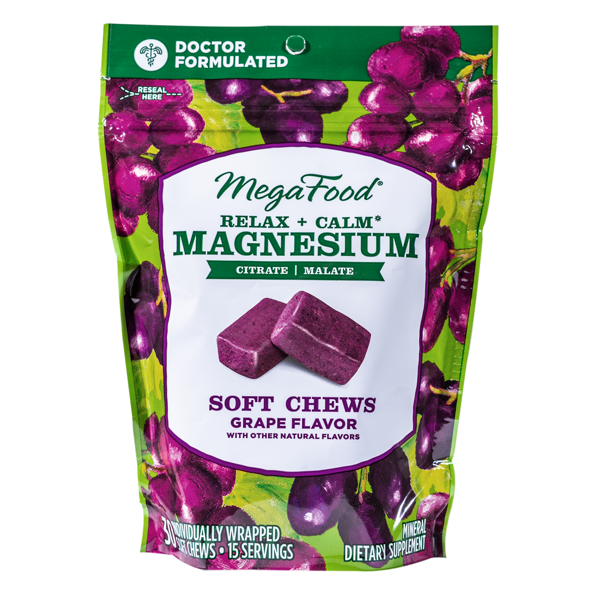 Relax + Calm† Magnesium Soft Chews - Grape