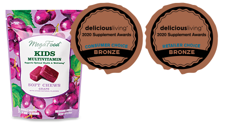 Multivitamin Soft Chews for Kids Delicious Living Supplement Award