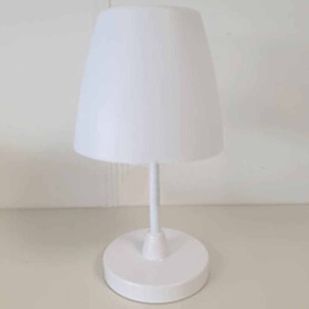 Billede af H&S Collection LED-bordlampe 13x30 cm genopladelig hvid