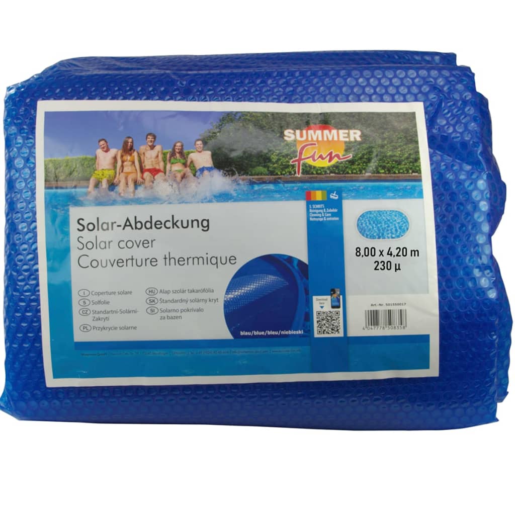Billede af Summer Fun soldrevet poolovertræk 800x420 cm ovalt PE blå