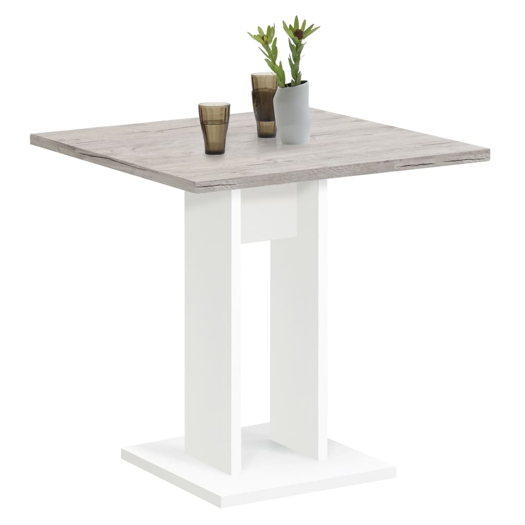 Billede af FMD spisebord 70 cm betongrå og hvid