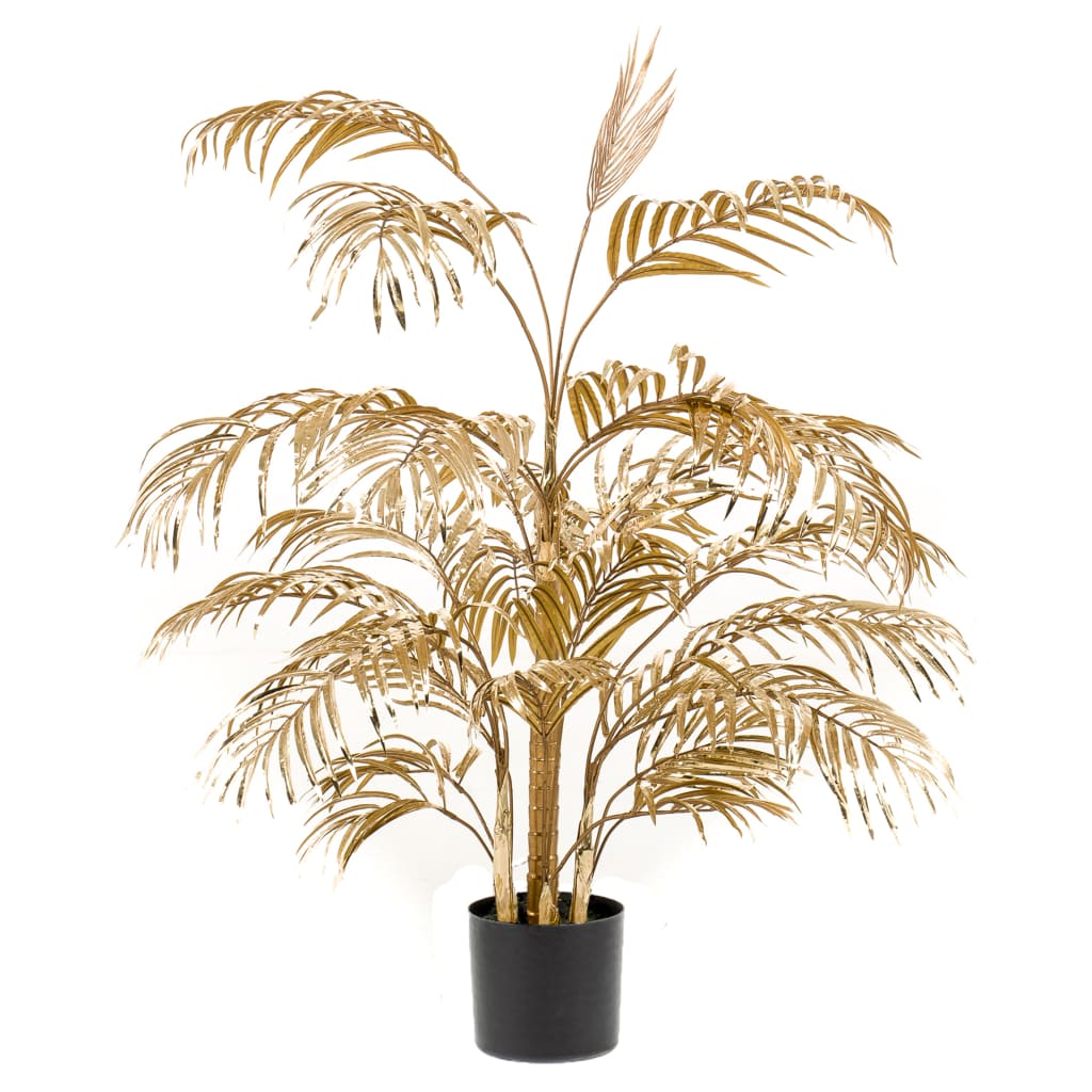 Billede af Emerald kunstig areca-palme 105 cm guldfarvet