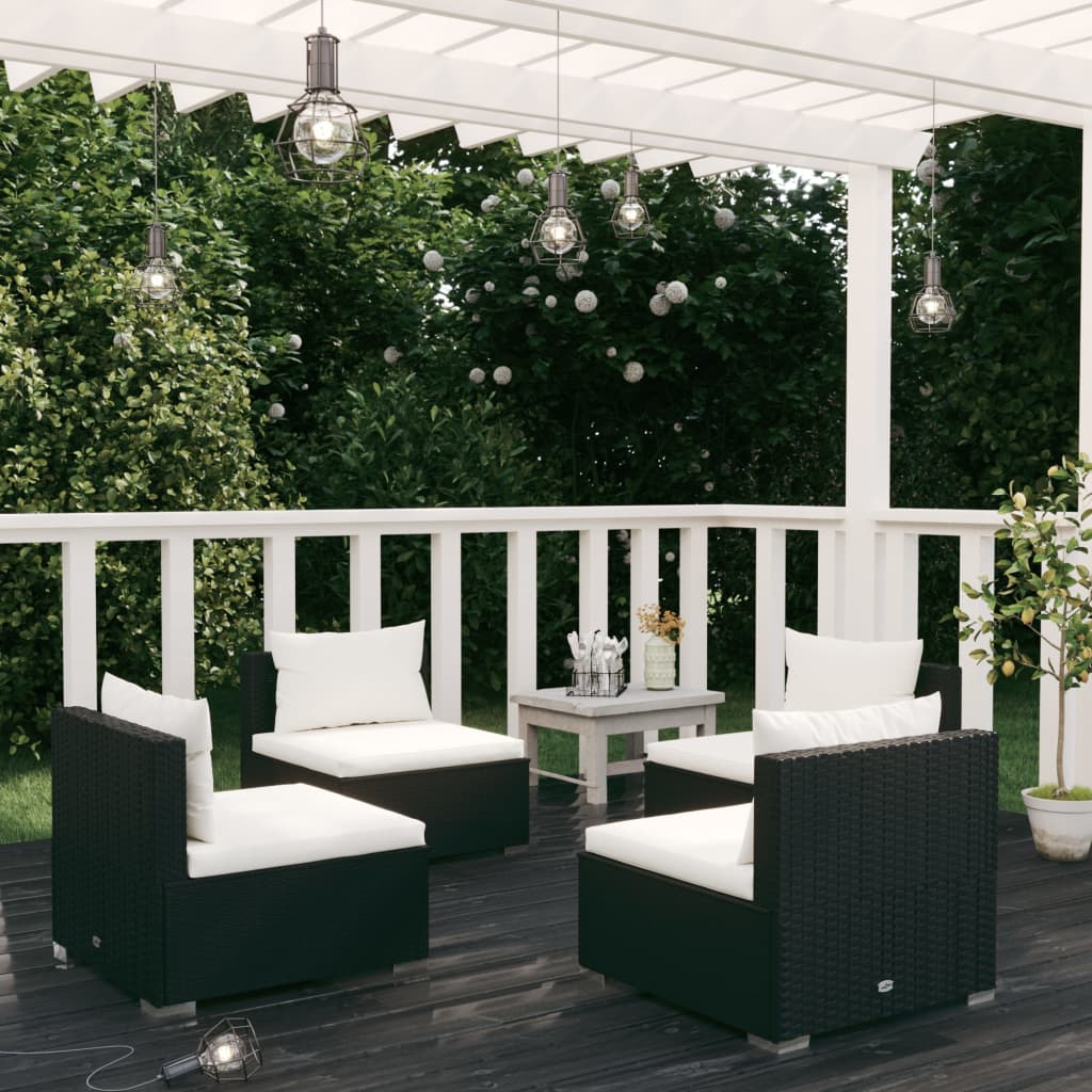 Billede af loungesæt til haven 12 dele med hynder polyrattan brun