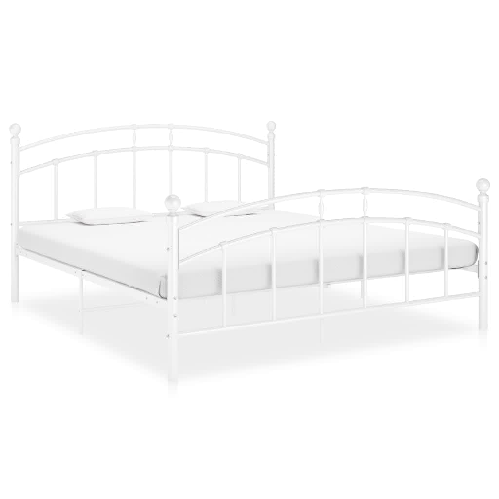 Billede af sengestel 200x200 cm metal hvid hos BoligGigant
