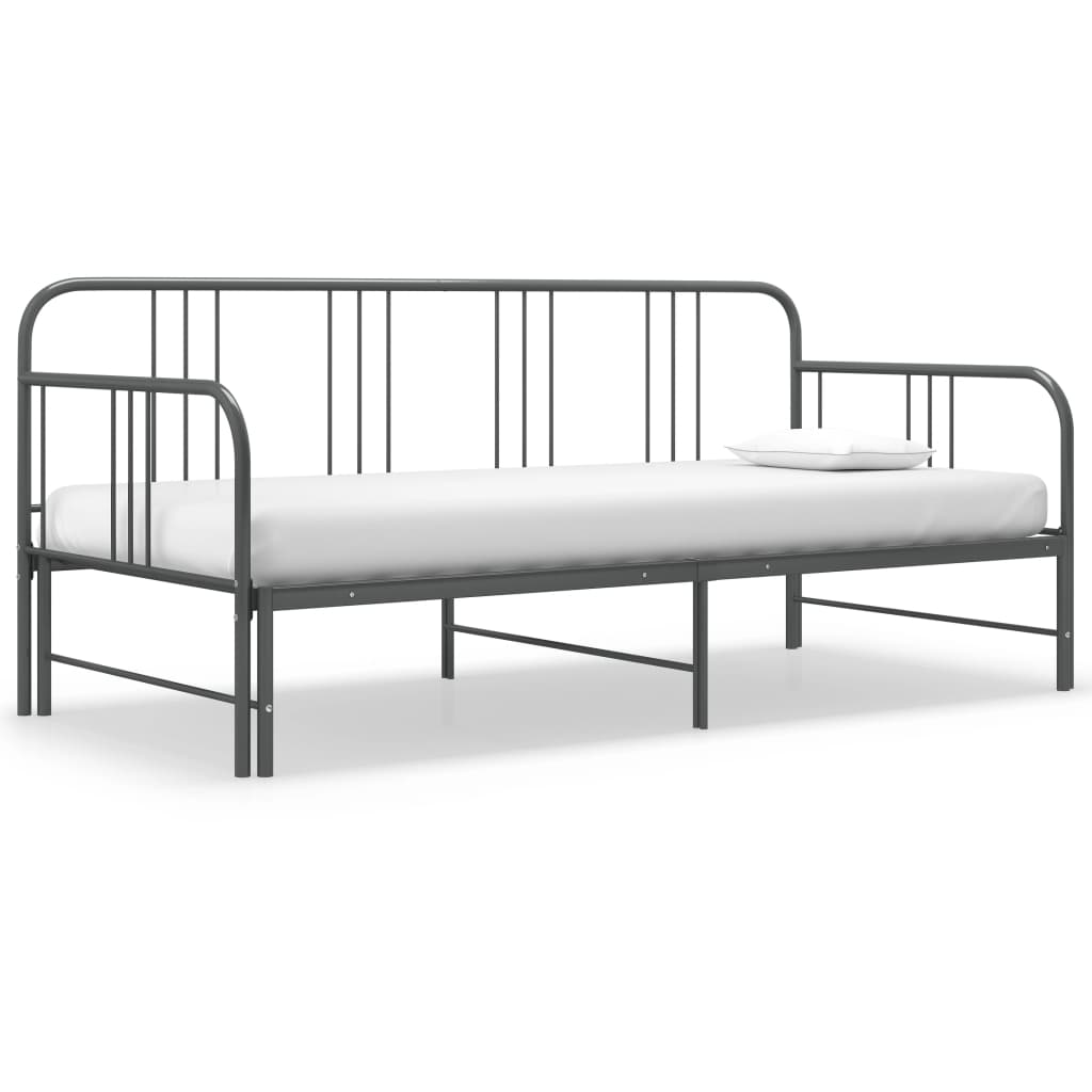 sengestel til udtræksseng 90x200 cm metal hvid