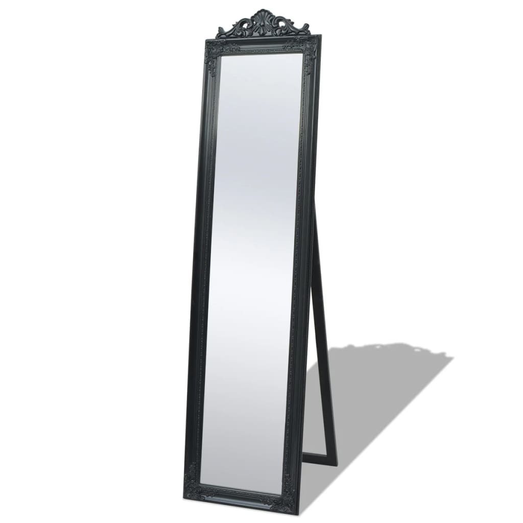 Billede af fritstående spejl 160x40 cm barokstil hvid hos BoligGigant