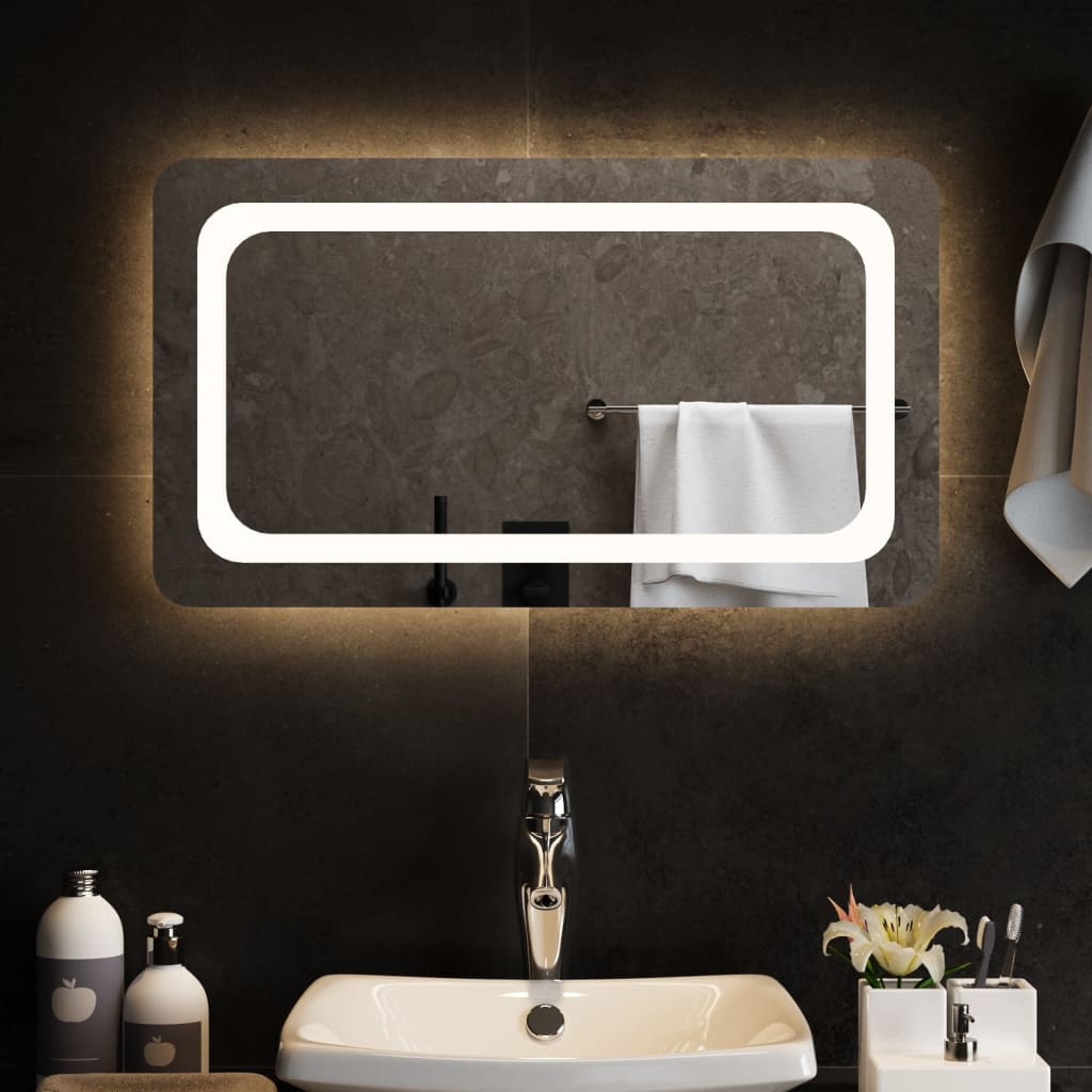 Billede af badeværelsesspejl med LED-lys 40x20 cm hos BoligGigant
