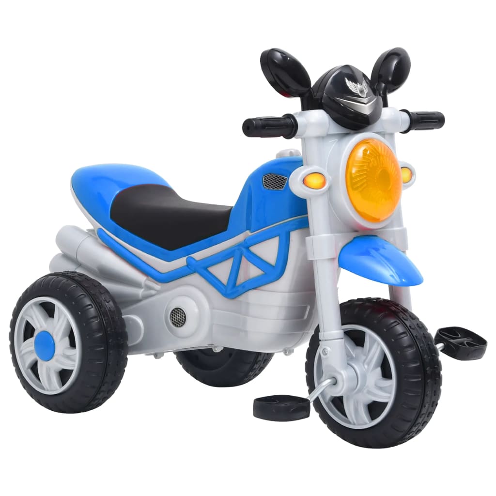 trehjulet børnecykel blå