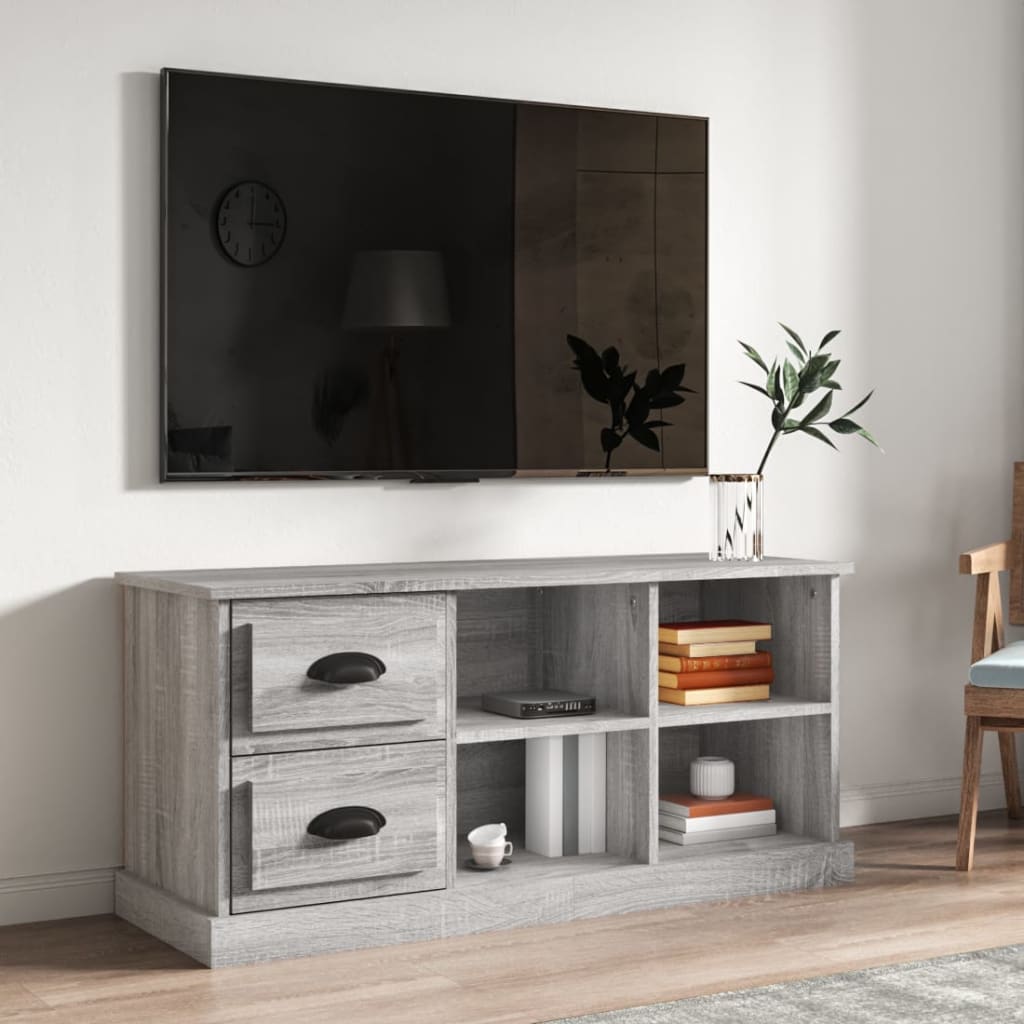 Billede af tv-bord 102x35,5x47,5 cm konstrueret træ sonoma-eg