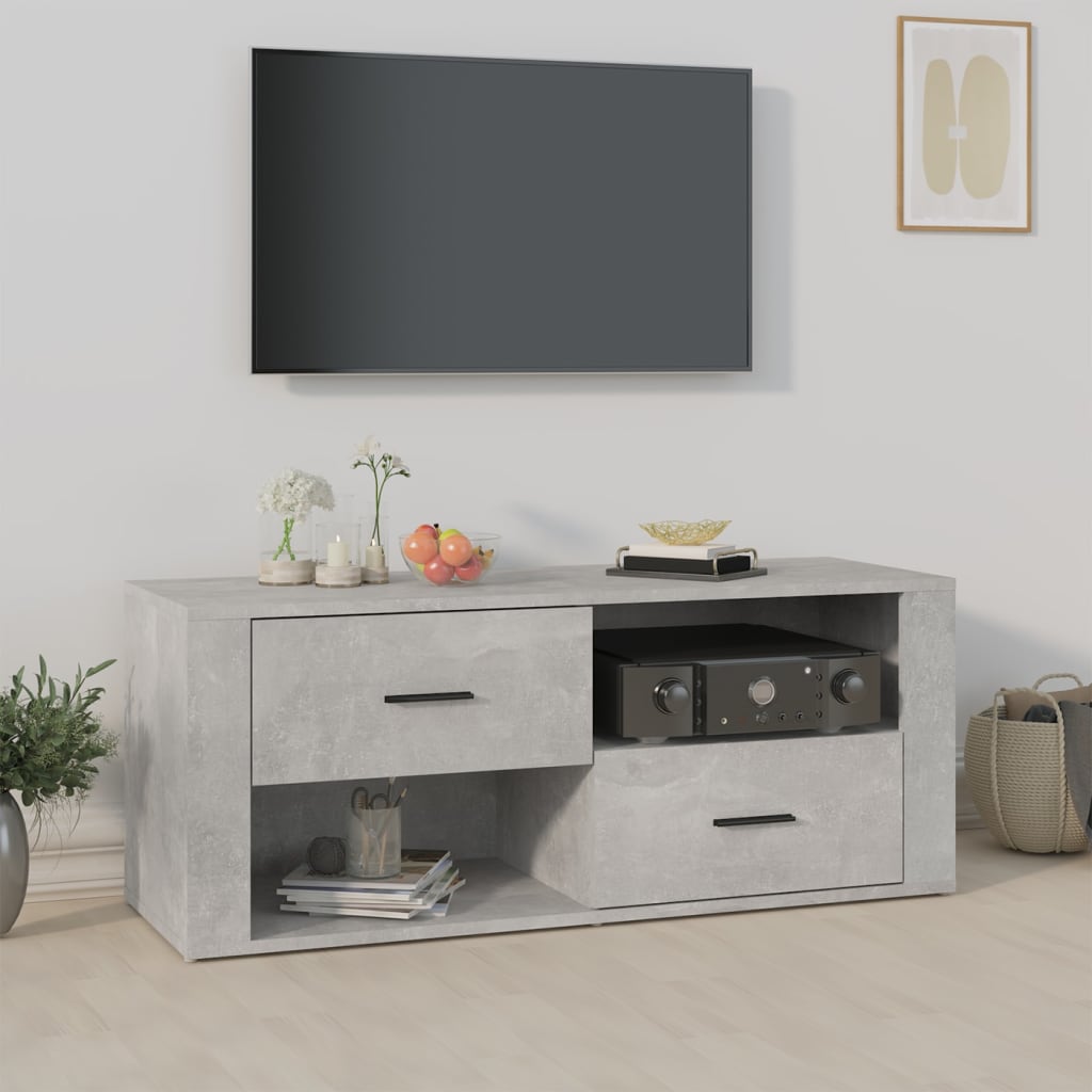 Billede af tv-bord 100x35x40 cm konstrueret træ sonoma-eg