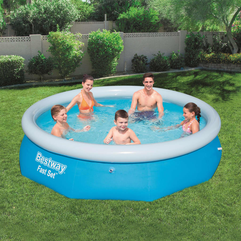 Billede af Bestway Fast Set oppustelig swimmingpool rund 366 x 76 cm 57273