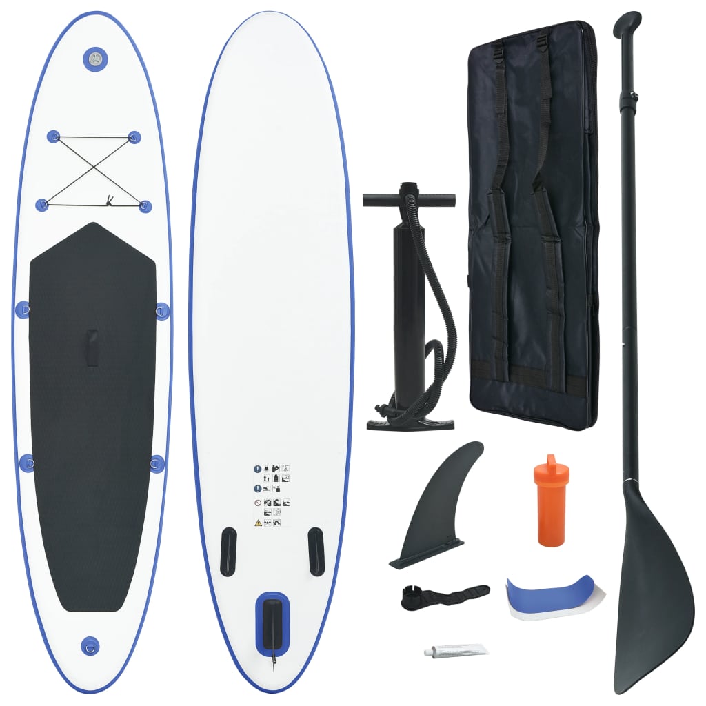 Billede af oppusteligt paddleboardsæt sort og hvid
