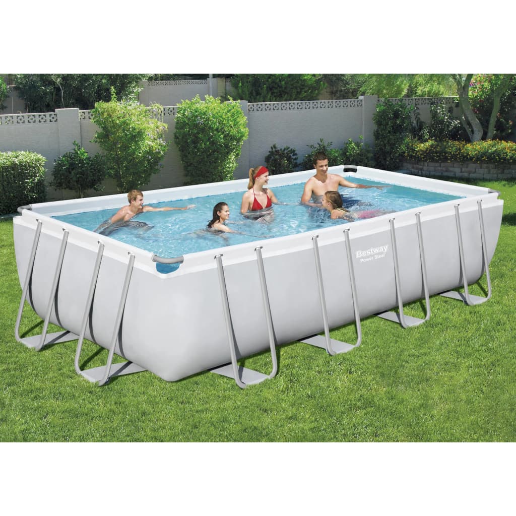 Billede af Bestway Power Steel swimmingpool 549x274x122 cm rektangulær hos BoligGigant