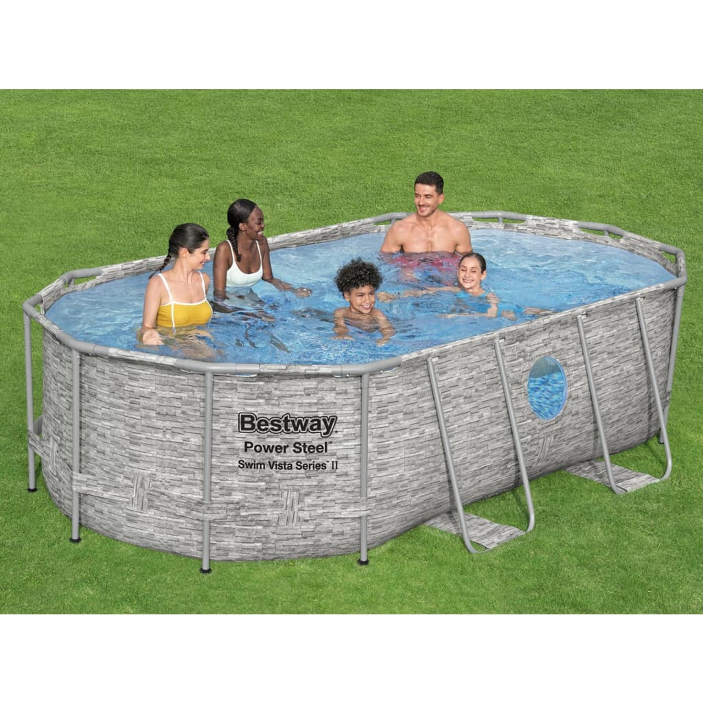 Billede af Bestway Power Steel swimmingpoolsæt 427x250x100 cm