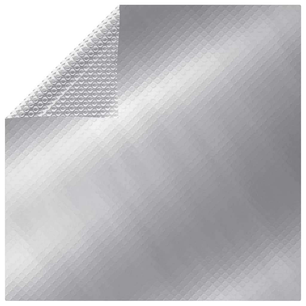 Billede af flydende solopvarmet poolovertræk rektangulært PE 10x5 m sølv
