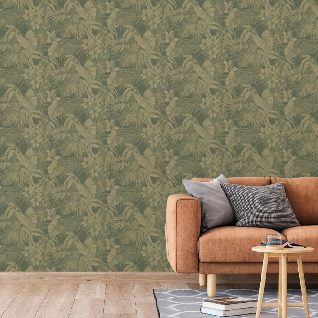 Billede af DUTCH WALLCOVERINGS tapet Joelle sølvfarvet og blå