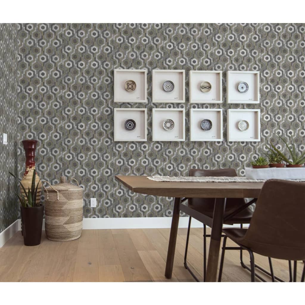 Billede af DUTCH WALLCOVERINGS tapet Galactic brun og hvid