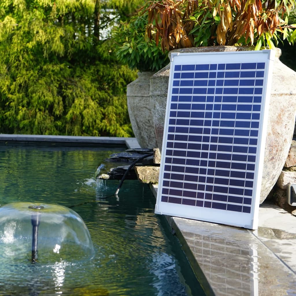 Se Ubbink pumpesæt til springvand SolarMax 1000 med solpanel hos BoligGigant