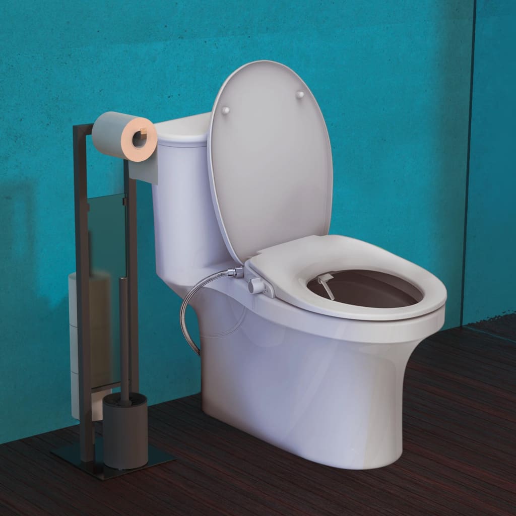 Se EISL toiletsæde med soft-close og spraysystem hvid hos BoligGigant