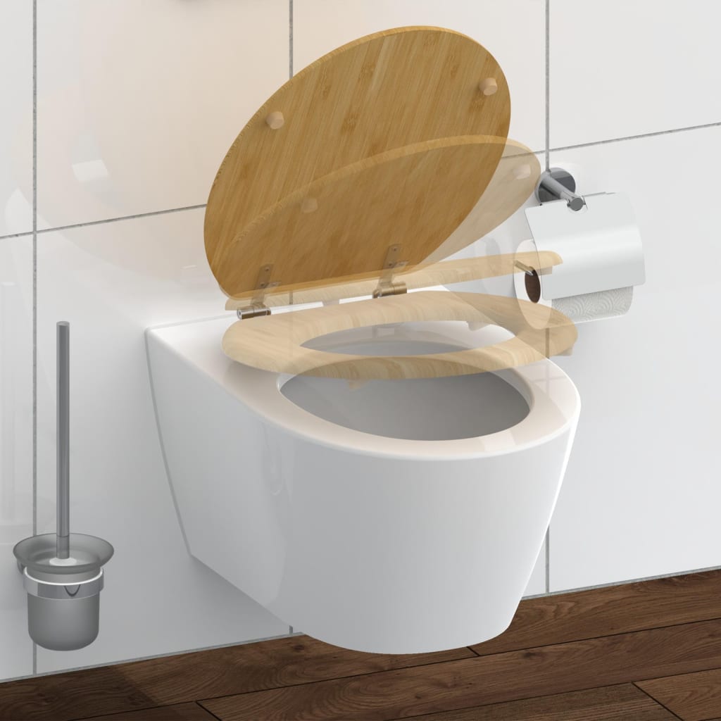 Billede af SCHÜTTE toiletsæde med soft-close DARK WOOD MDF