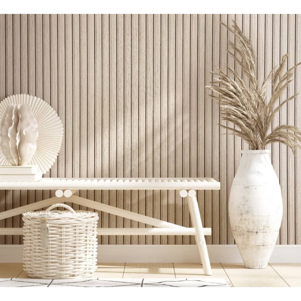 Billede af Noordwand tapet Botanica Wooden Slats beige