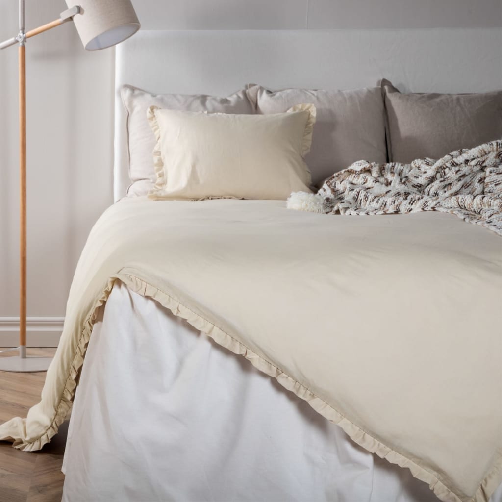 Billede af Venture Home sengesæt Lias 200x150 bomuld beige