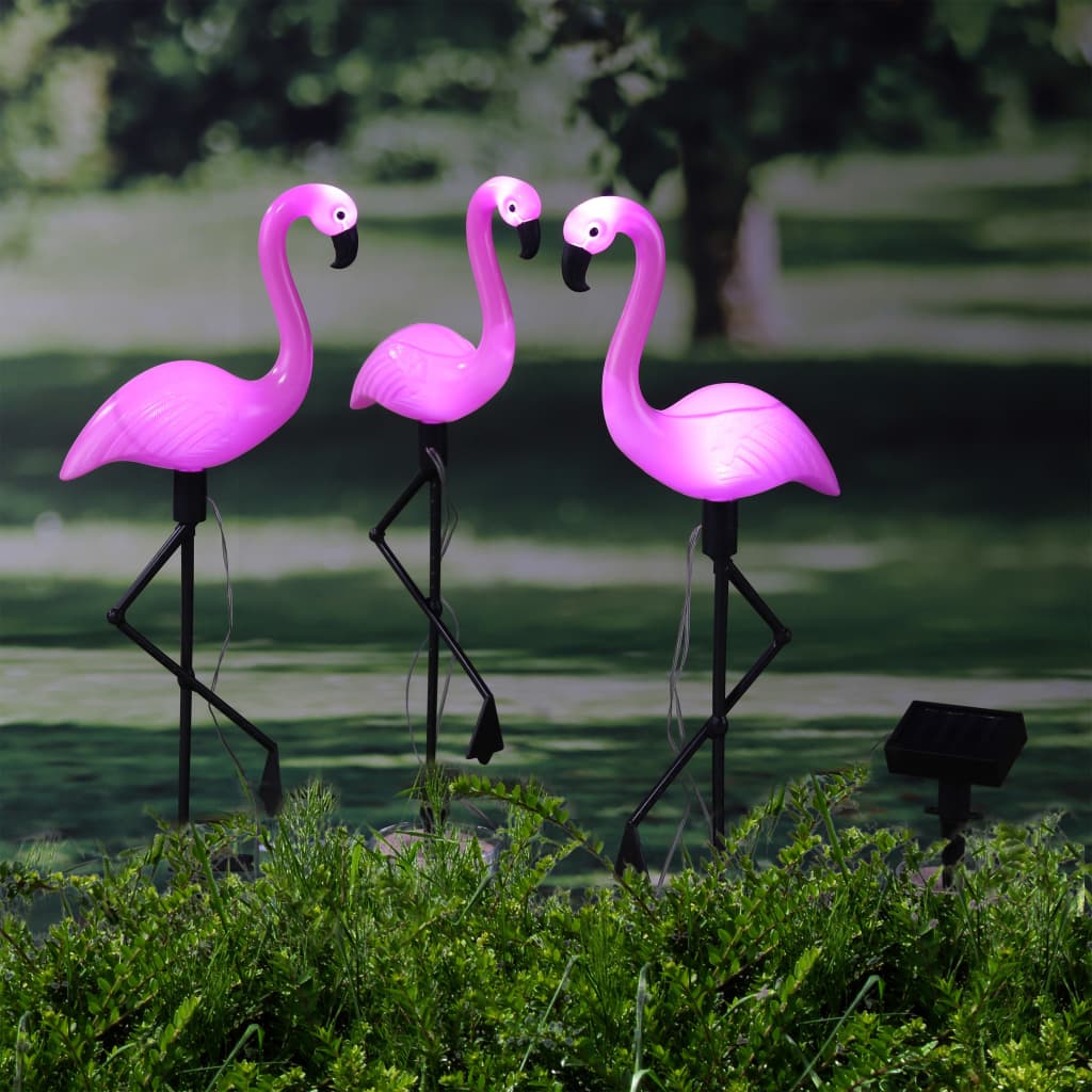 Billede af HI soldrevet havelampe Flamingo 3 stk.