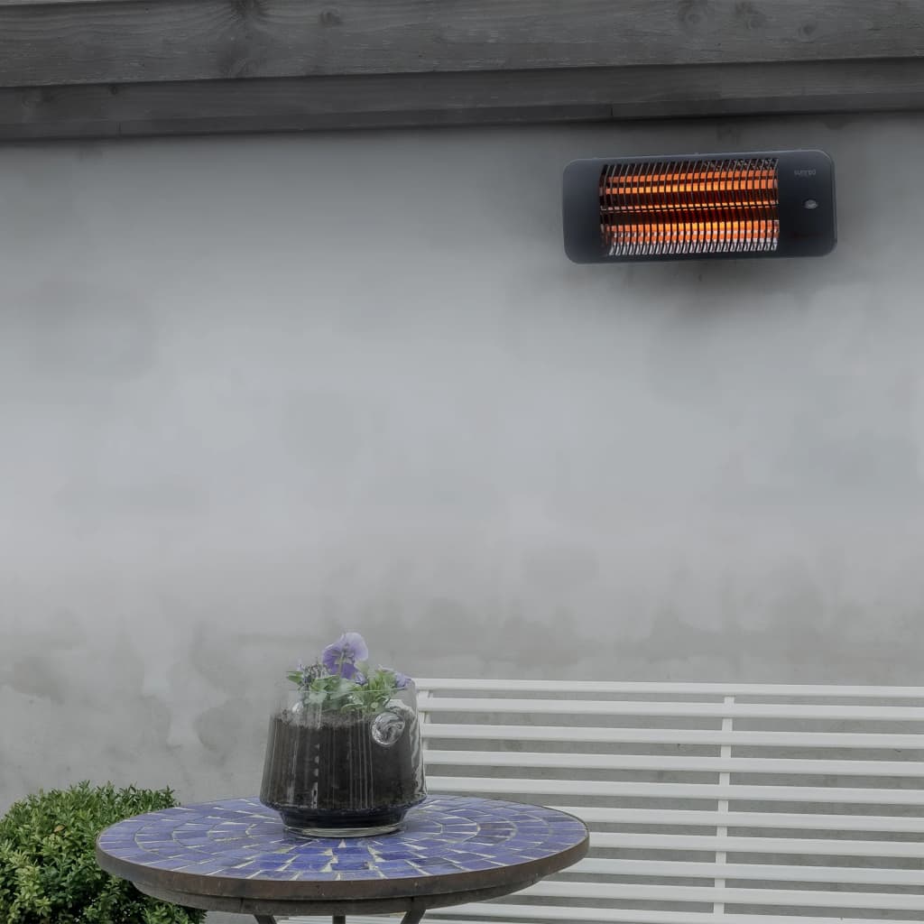 Billede af Sunred væghængt terrassevarmer Lugo 2000 W kvarts grå hos BoligGigant