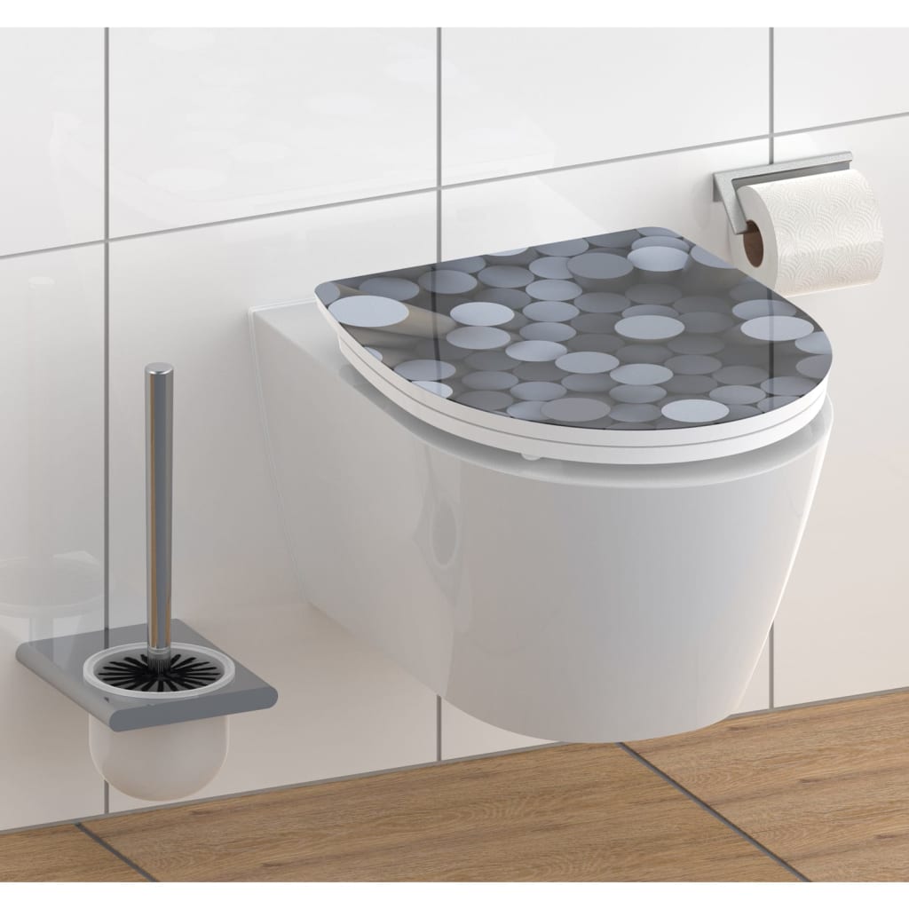 Billede af SCHÜTTE toiletsæde m. soft-close og quick-release ROUND DIPS højglans hos BoligGigant