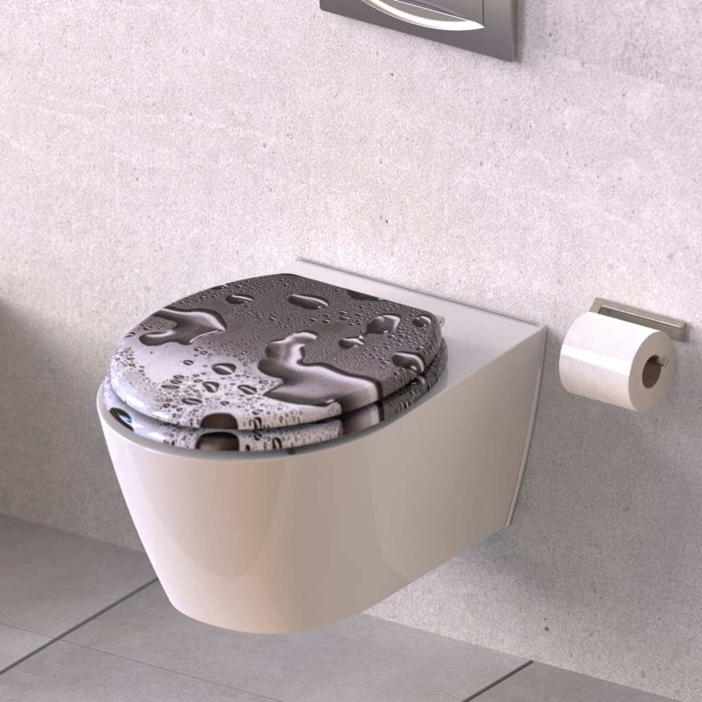 Billede af SCHÜTTE toiletsæde med soft close-funktion GREY STEEL