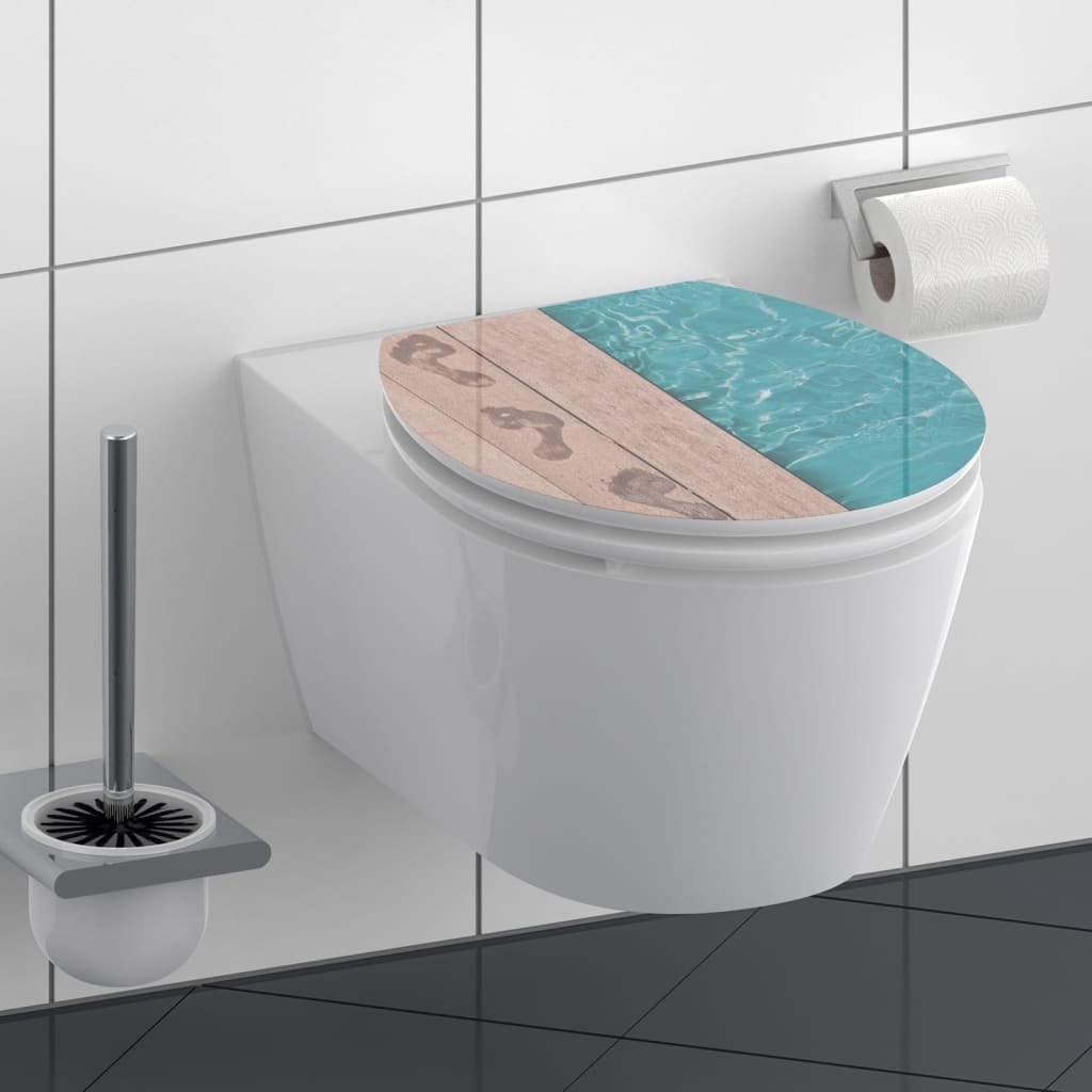 Billede af SCHÜTTE toiletsæde med soft close-funktion POOLSIDE MDF højglans hos BoligGigant